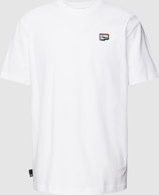 T-shirt Puma w sportowym stylu z bawełny z krótkim rękawem