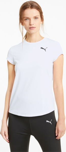 T-shirt Puma w sportowym stylu z krótkim rękawem z okrągłym dekoltem