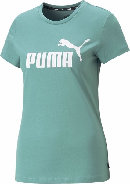 T-shirt Puma w sportowym stylu z okrągłym dekoltem z bawełny