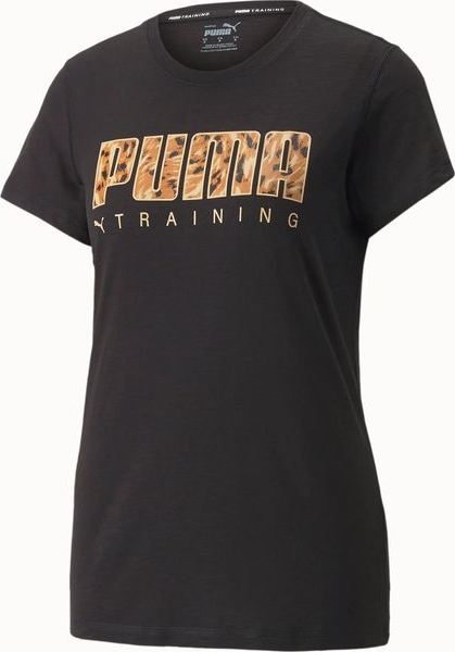 T-shirt Puma z tkaniny w sportowym stylu z krótkim rękawem