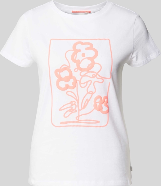 T-shirt Qs z okrągłym dekoltem w młodzieżowym stylu