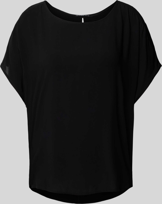 T-shirt Qs z okrągłym dekoltem w stylu casual z krótkim rękawem