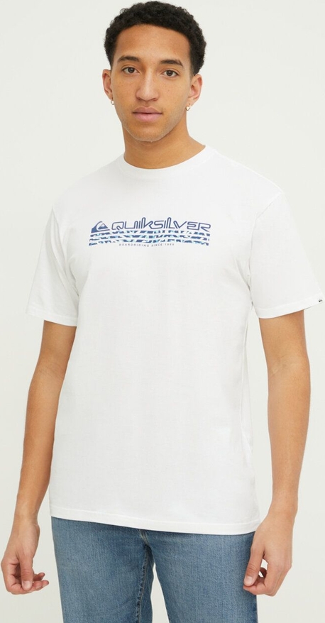 T-shirt Quiksilver z nadrukiem z bawełny