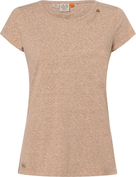 T-shirt Ragwear w stylu casual z okrągłym dekoltem z bawełny