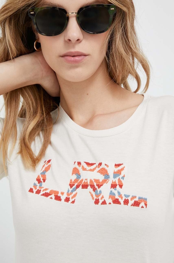 T-shirt Ralph Lauren w młodzieżowym stylu z krótkim rękawem z okrągłym dekoltem