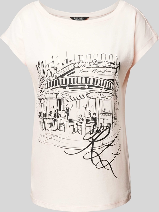 T-shirt Ralph Lauren z okrągłym dekoltem z nadrukiem