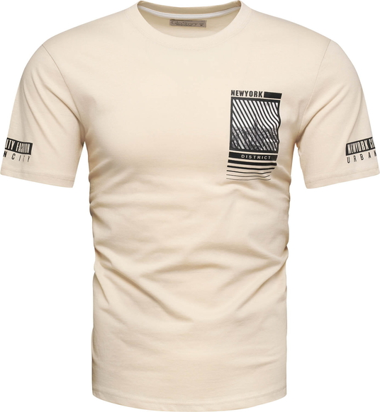 T-shirt Recea z nadrukiem z krótkim rękawem w młodzieżowym stylu