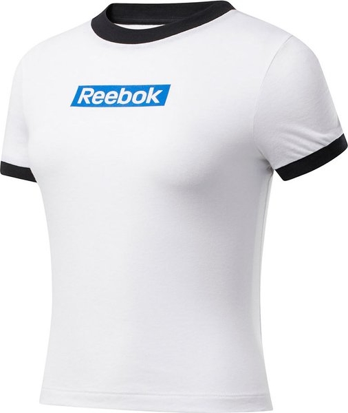 T-shirt Reebok z krótkim rękawem z okrągłym dekoltem z tkaniny