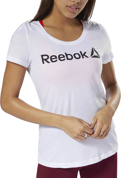 T-shirt Reebok z okrągłym dekoltem z dzianiny w sportowym stylu