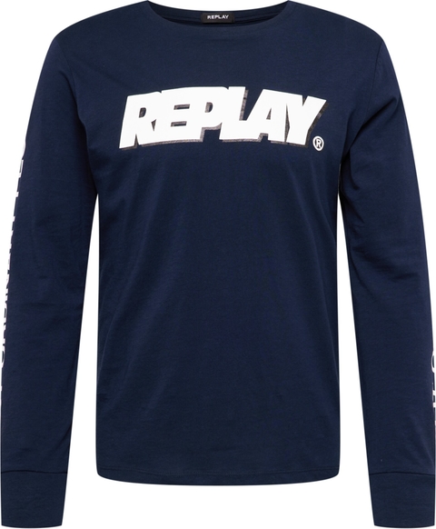T-shirt Replay w młodzieżowym stylu z dżerseju