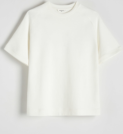 T-shirt Reserved w stylu casual z bawełny z krótkim rękawem