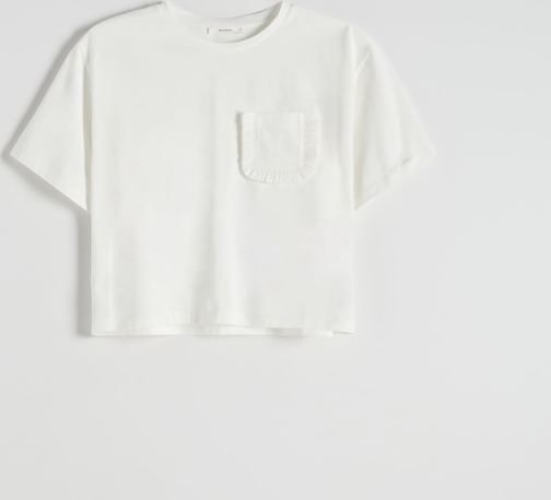 T-shirt Reserved w stylu casual z krótkim rękawem z okrągłym dekoltem