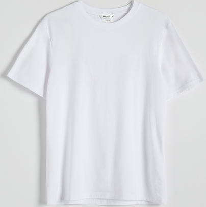 T-shirt Reserved z krótkim rękawem z bawełny