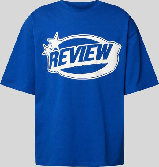 T-shirt Review z bawełny w młodzieżowym stylu
