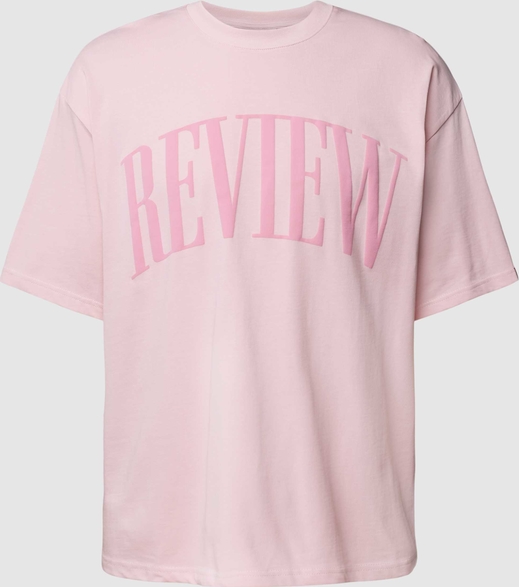 T-shirt Review z bawełny z nadrukiem