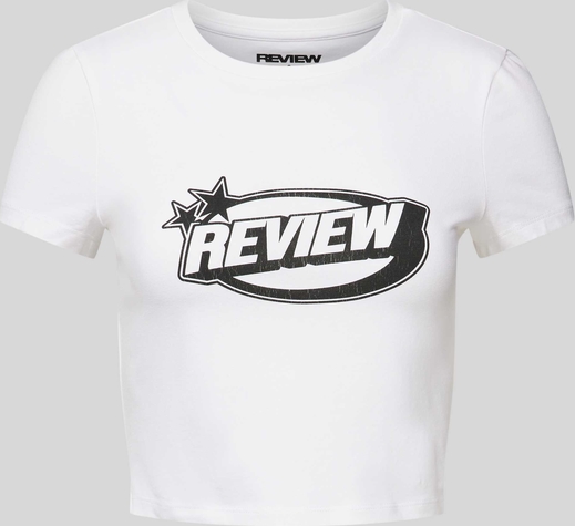 T-shirt Review z okrągłym dekoltem z krótkim rękawem