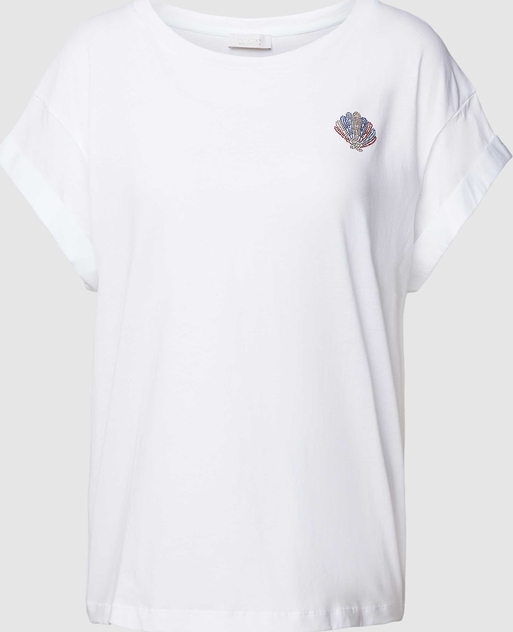 T-shirt Rich & Royal z okrągłym dekoltem w sportowym stylu z bawełny