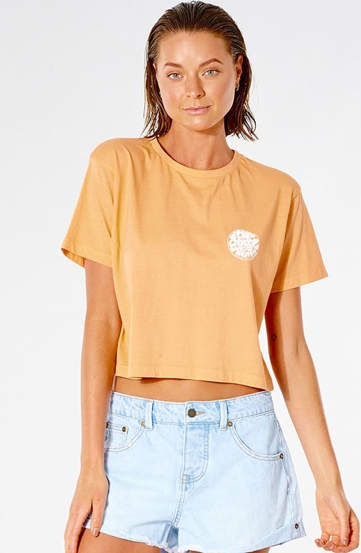 T-shirt Rip Curl w stylu casual z okrągłym dekoltem