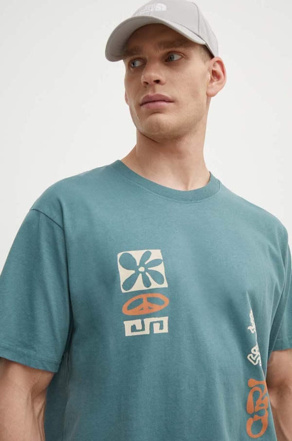 T-shirt Rip Curl z bawełny w młodzieżowym stylu z nadrukiem