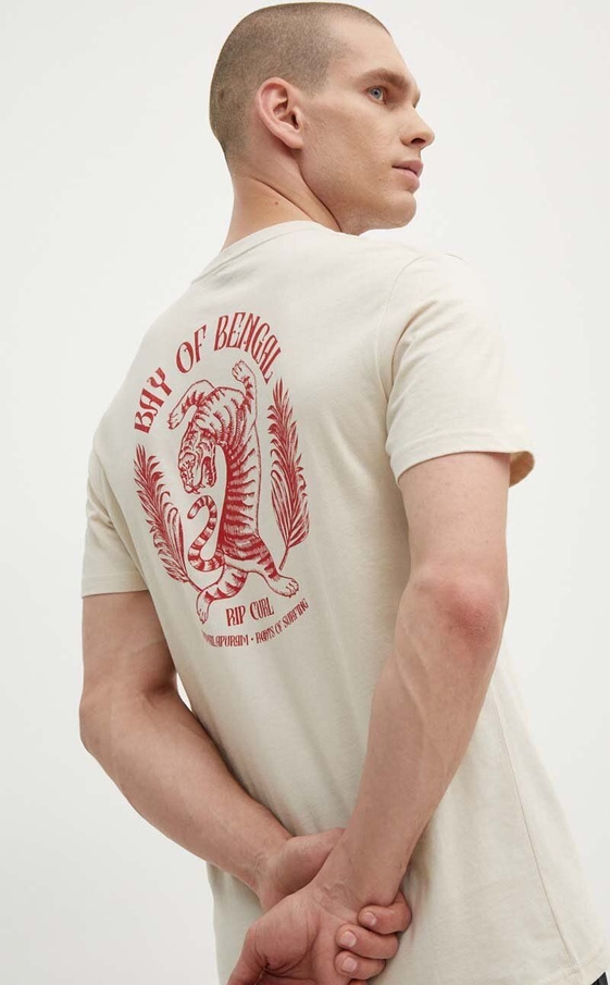 T-shirt Rip Curl z krótkim rękawem z bawełny