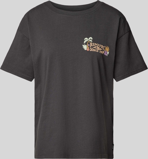 T-shirt Rip Curl z okrągłym dekoltem w młodzieżowym stylu