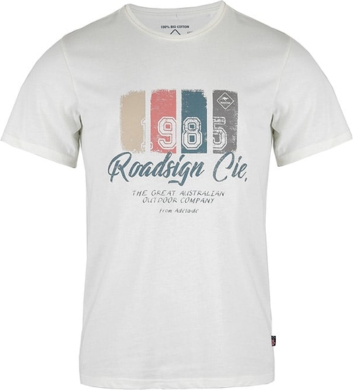 T-shirt Roadsign z bawełny z krótkim rękawem w młodzieżowym stylu