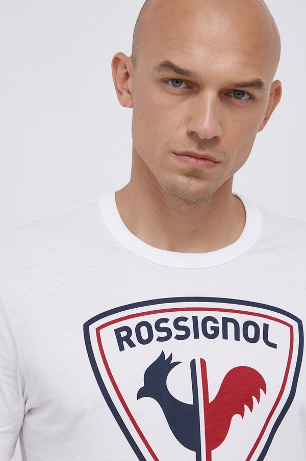 T-shirt ROSSIGNOL z krótkim rękawem z bawełny w młodzieżowym stylu
