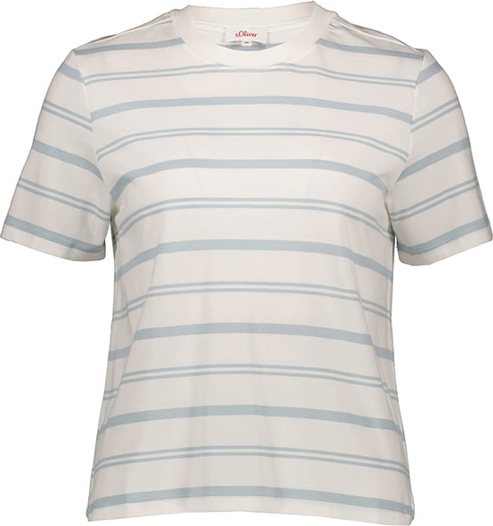 T-shirt S.Oliver z bawełny z okrągłym dekoltem z krótkim rękawem
