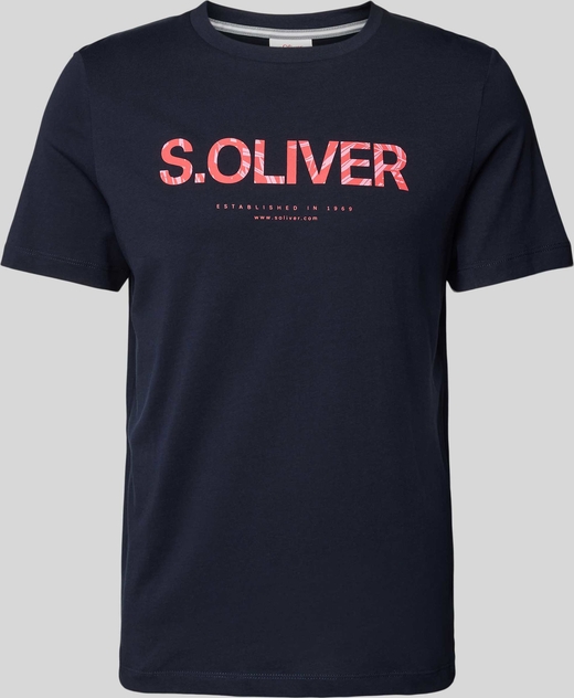 T-shirt S.Oliver z krótkim rękawem z nadrukiem w młodzieżowym stylu
