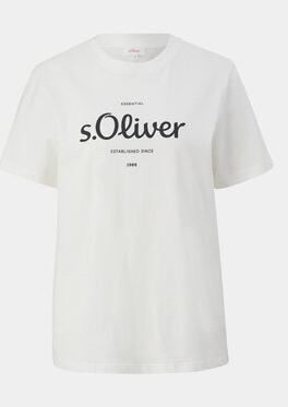 T-shirt S.Oliver z krótkim rękawem z okrągłym dekoltem w młodzieżowym stylu