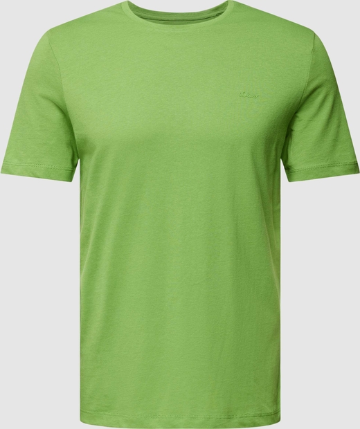 T-shirt S.Oliver z nadrukiem w stylu casual z krótkim rękawem