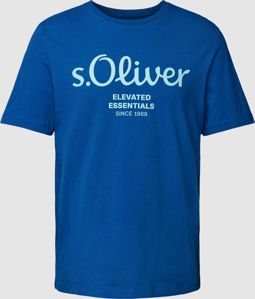 T-shirt S.Oliver z nadrukiem z bawełny