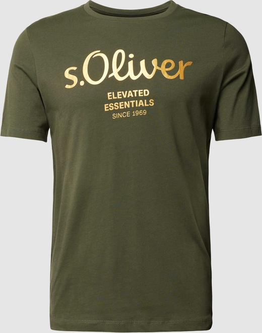T-shirt S.Oliver z nadrukiem z bawełny