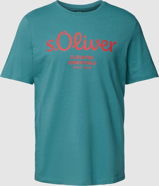 T-shirt S.Oliver z nadrukiem z krótkim rękawem z bawełny