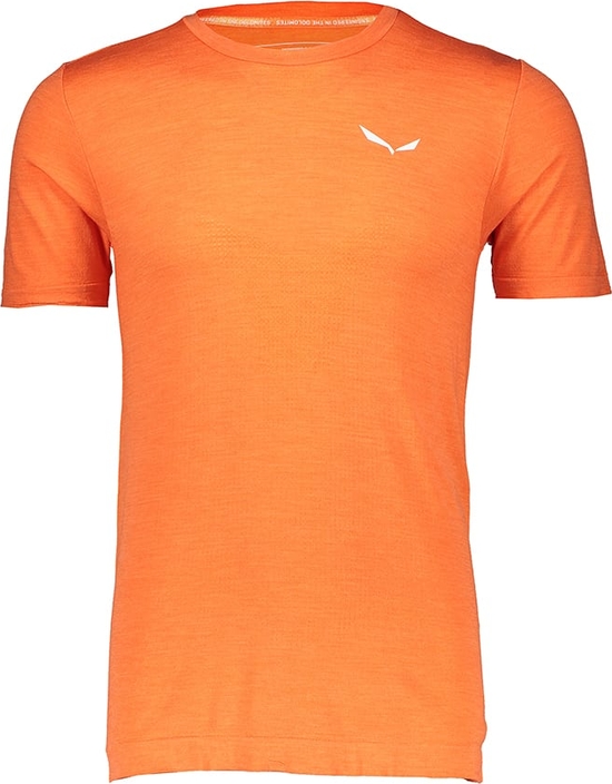 T-shirt Salewa w sportowym stylu z wełny z krótkim rękawem