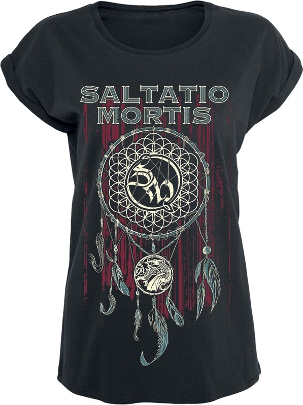 T-shirt Saltatio Mortis z bawełny z nadrukiem