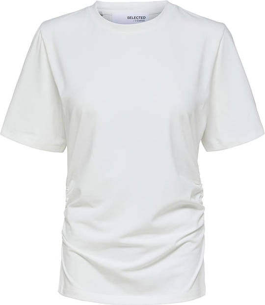 T-shirt Selected Femme z krótkim rękawem z okrągłym dekoltem w stylu casual