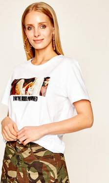 T-shirt Silvian Heach w młodzieżowym stylu z okrągłym dekoltem