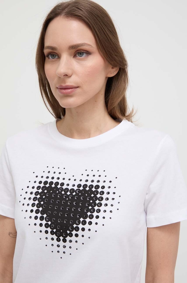 T-shirt Silvian Heach z okrągłym dekoltem z bawełny w młodzieżowym stylu