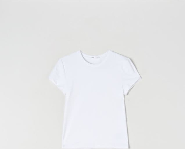 T-shirt Sinsay z krótkim rękawem z okrągłym dekoltem w stylu casual