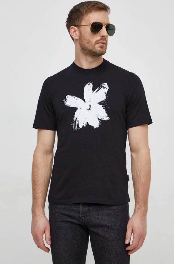 T-shirt Sisley z krótkim rękawem z bawełny