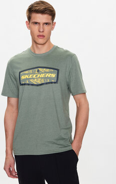 T-shirt Skechers w młodzieżowym stylu z krótkim rękawem