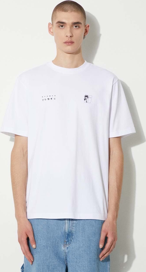T-shirt Stampd z bawełny z nadrukiem w stylu casual