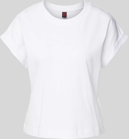 T-shirt Stefanel z okrągłym dekoltem z bawełny z krótkim rękawem