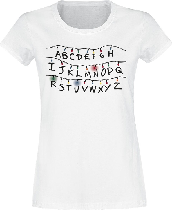 T-shirt Stranger Things z krótkim rękawem z okrągłym dekoltem w młodzieżowym stylu