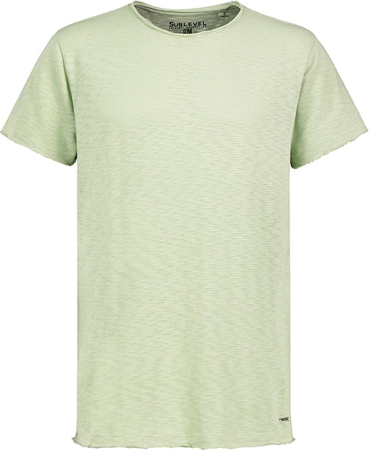 T-shirt SUBLEVEL z bawełny z krótkim rękawem