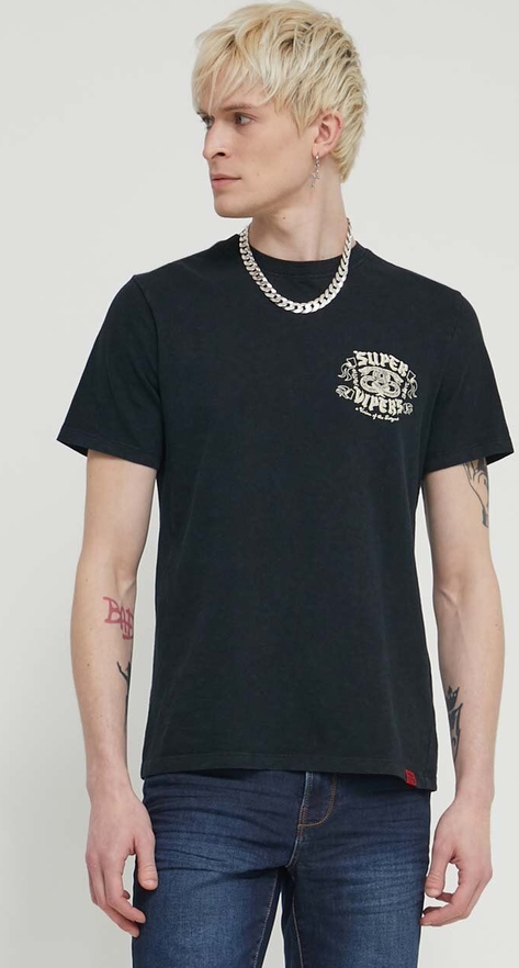 T-shirt Superdry w młodzieżowym stylu z nadrukiem z krótkim rękawem