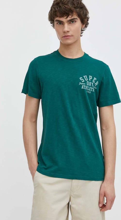 T-shirt Superdry z bawełny w młodzieżowym stylu z krótkim rękawem