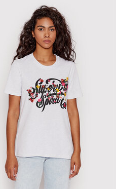 T-shirt Superdry z krótkim rękawem z okrągłym dekoltem