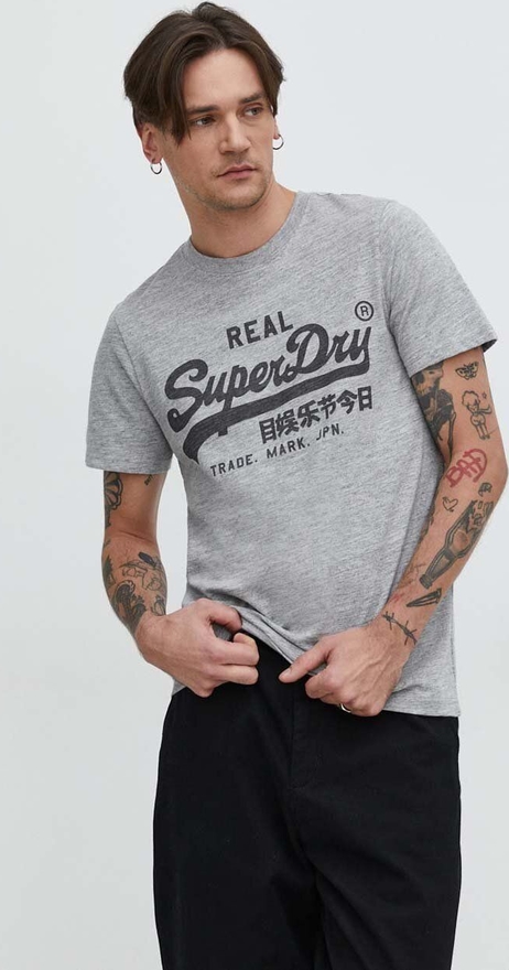 T-shirt Superdry z nadrukiem z krótkim rękawem